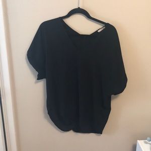 Black v neck blouse